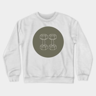 Dumbbells, Gym Workout Crewneck Sweatshirt